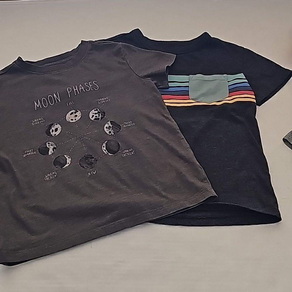 Two Cat & Jack short sleeve novelty tees size  XS 4/5